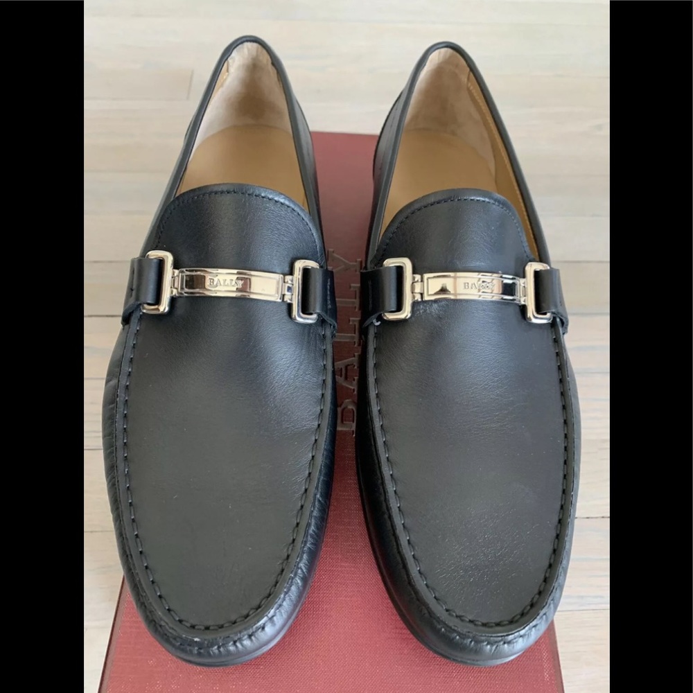 New Bally Black Tecno Loafers